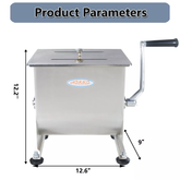 Hakka 15lb/7.5L Capacity Tank Commercial Manual Meat Mixer Sausage Mixing Machine